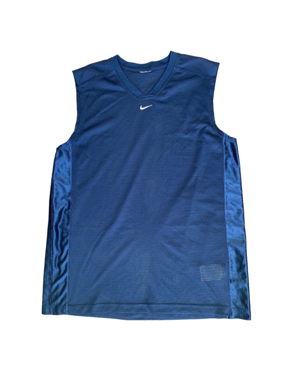 Vtg Nike Tank Top Mens Medium Y2K Center Swoosh Travis Scott Basketball  Blue